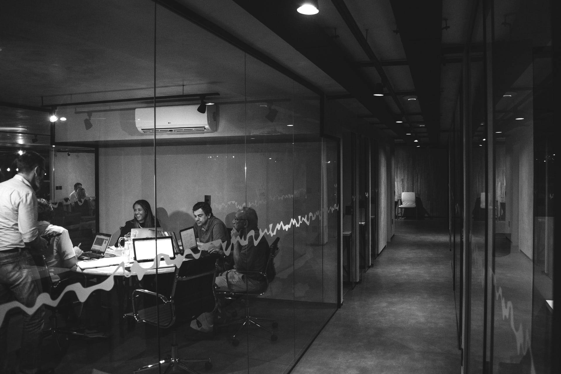 group of people having a meeting